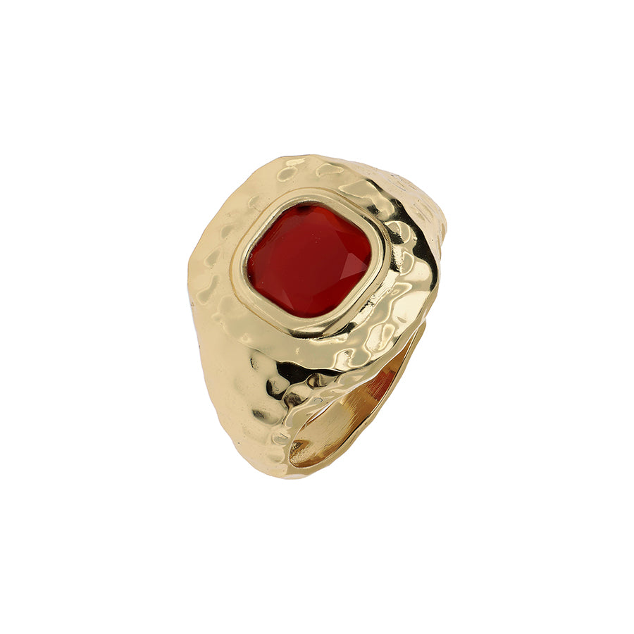 ANELLO NUOVA RETRO' CON CORNIOLA - Tangredi Gioielleria
