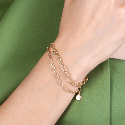 BRACCIALE CATENE SABBIATO MAGLIA GRANCHIO - Tangredi Gioielleria