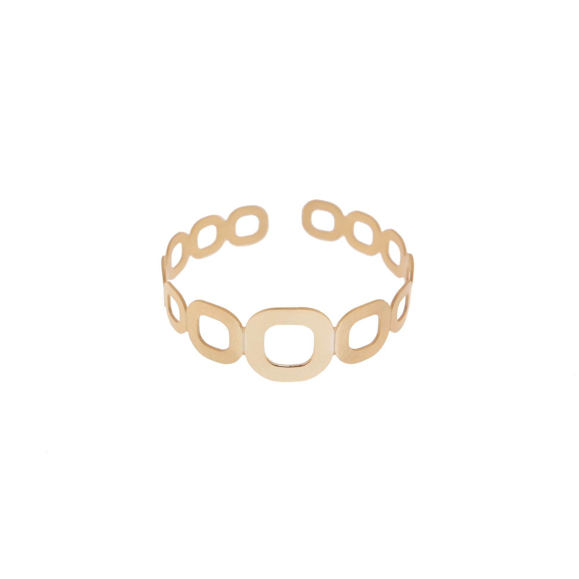 BRACCIALE SABBIATO SCHIAVA VINTAGE MAGLIE QUADRATE - Tangredi Gioielleria