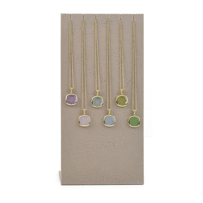 COLLANA PENDENTE CON PASTA VITREA ROSA - Tangredi Gioielleria