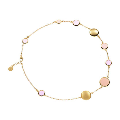 GIROCOLLO LE CHICCHE CON SAPONETTE E PASTE VITREE ROSA - Tangredi Gioielleria