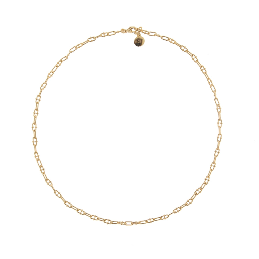 COLLANA CATENE SABBIATA MAGLIA GRANCHIO - Tangredi Gioielleria