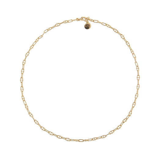 COLLANA CATENE SABBIATA MAGLIA GRANCHIO - Tangredi Gioielleria