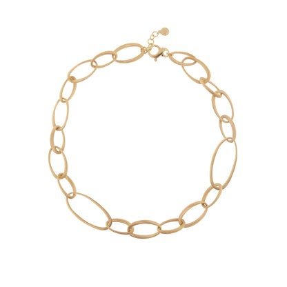 COLLANA SABBIATA CATENE OVALI - Tangredi Gioielleria