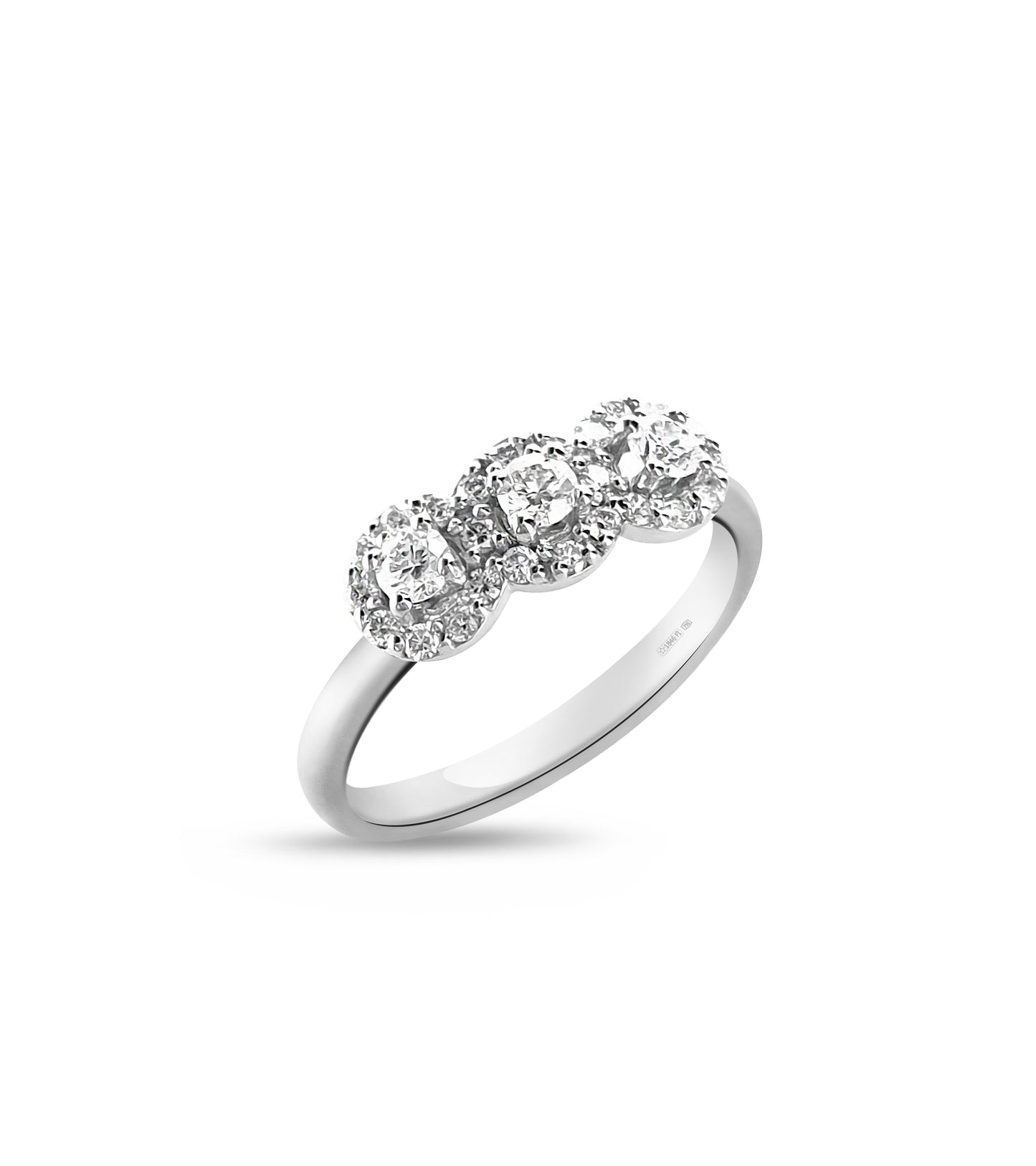 ANELLO TRILOGY ORO BIANCO E DIAMANTI