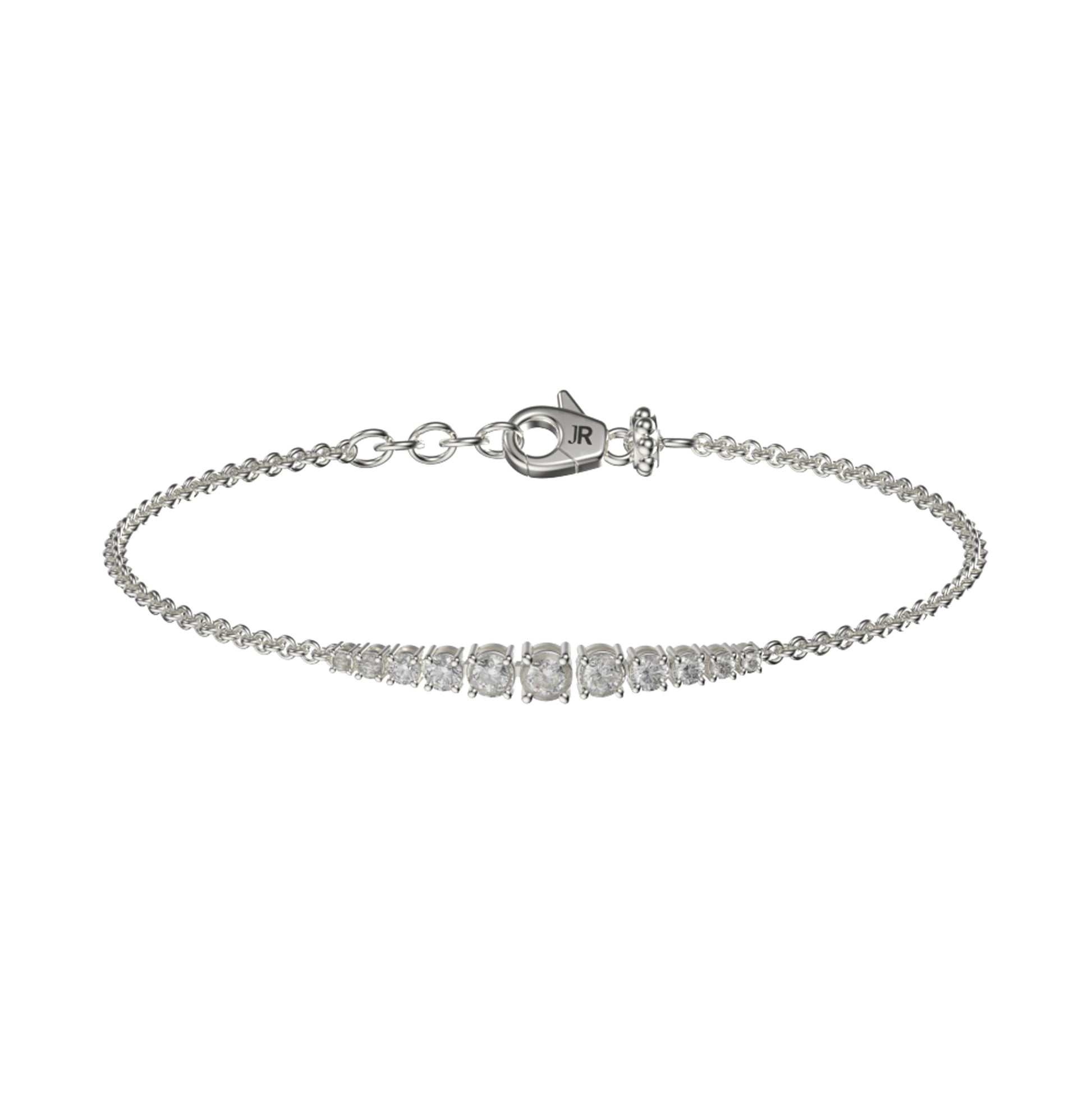 BRACCIALE EVOLUTION TITANIO SILVER E DIAMANTI LAB. - Tangredi Gioielleria