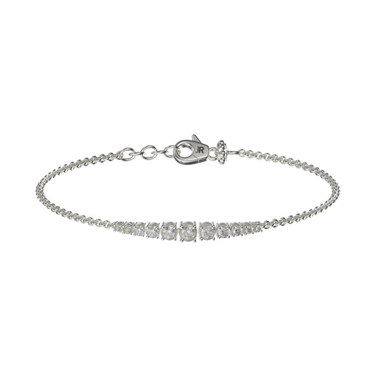 BRACCIALE EVOLUTION TITANIO SILVER E DIAMANTI LAB. - Tangredi Gioielleria