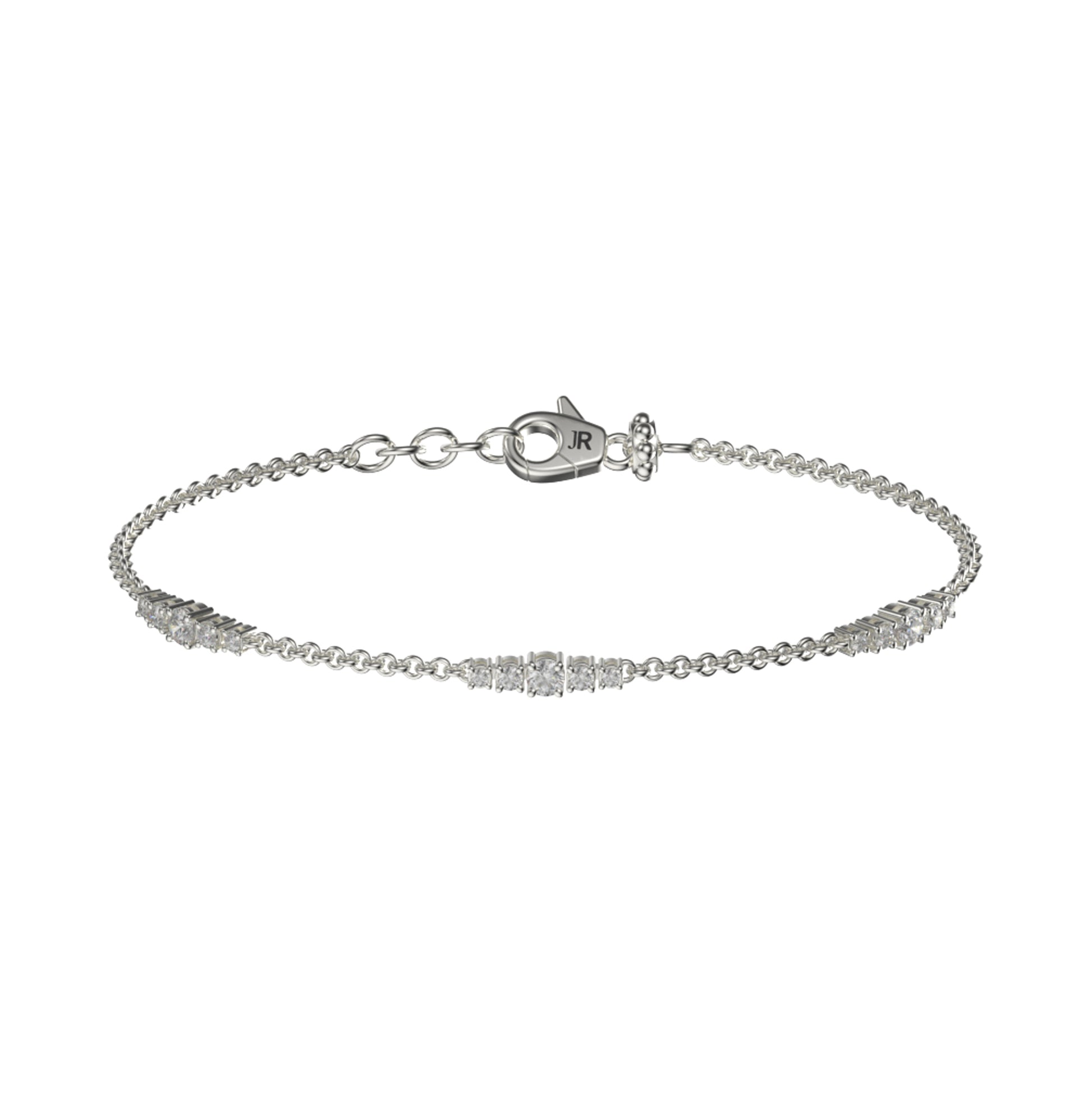 BRACCIALE EVOLUTION TITANIO SILVER E DIAMANTI LAB. - Tangredi Gioielleria