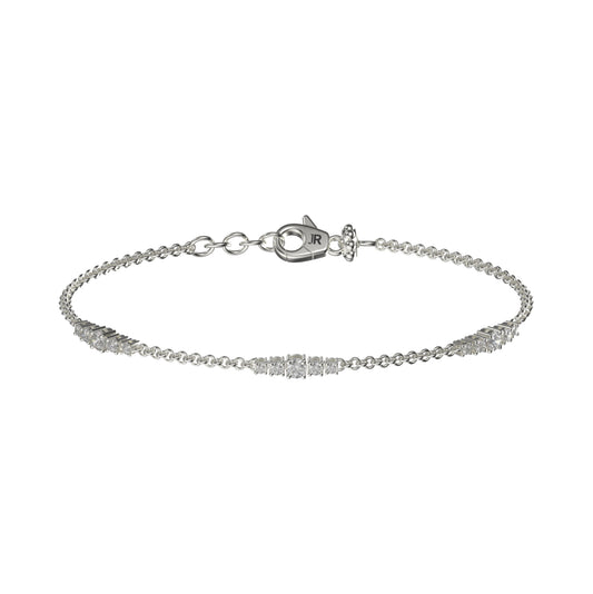 BRACCIALE EVOLUTION TITANIO SILVER E DIAMANTI LAB. - Tangredi Gioielleria
