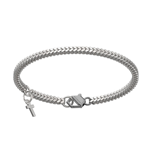 BRACCIALE RANGE CHAIN CROCE PENDENTE - Tangredi Gioielleria
