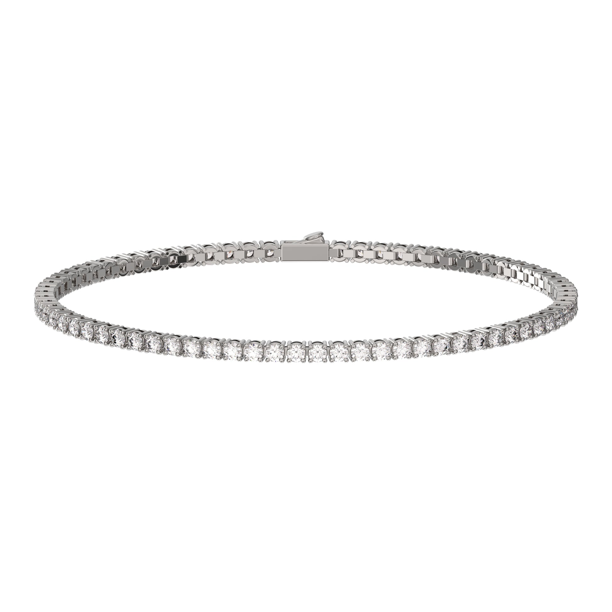 BRACCIALE PETITE TENNIS TITANIO SILVER E BRILLANTI LAB. - Tangredi Gioielleria
