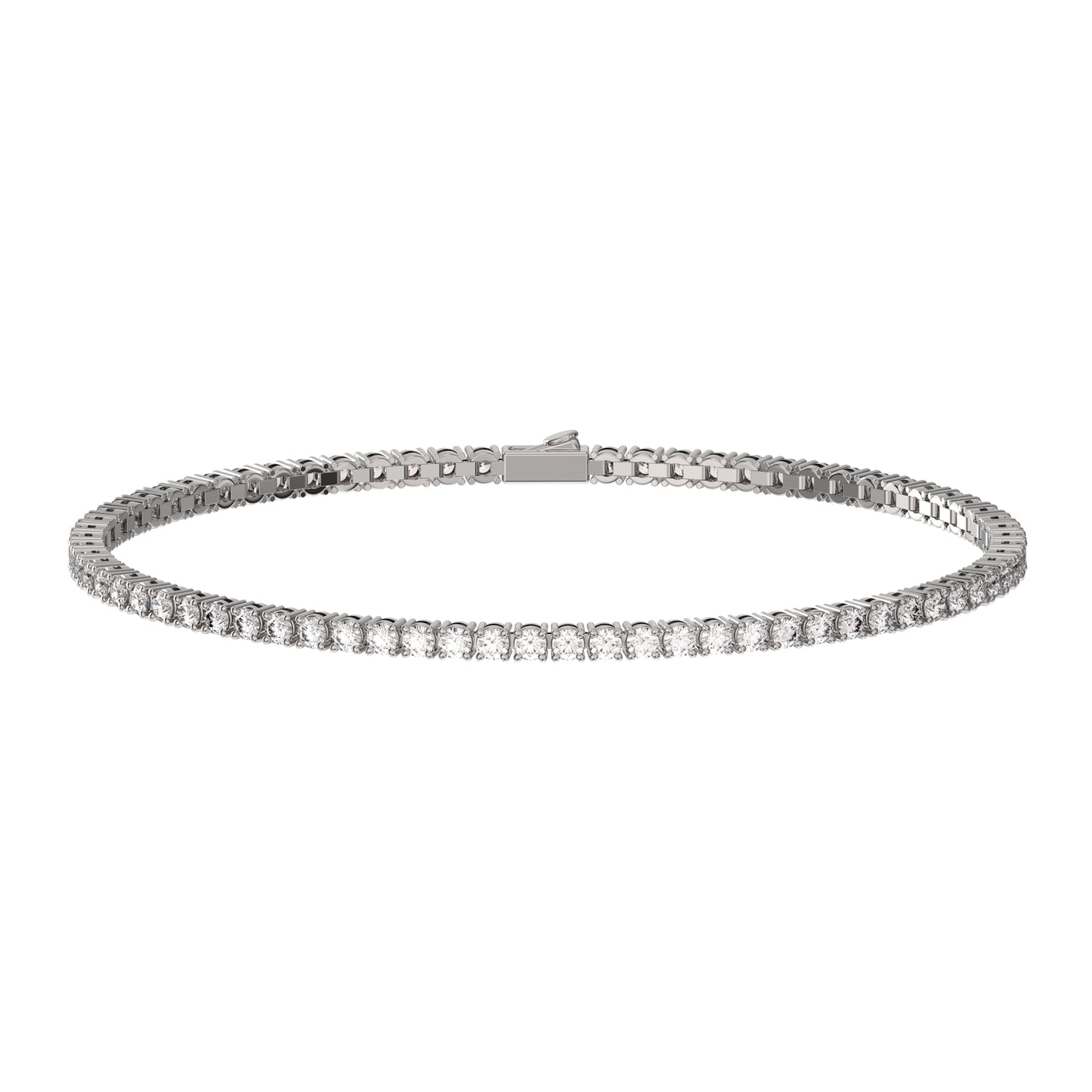 BRACCIALE PETITE TENNIS TITANIO SILVER E BRILLANTI LAB. - Tangredi Gioielleria