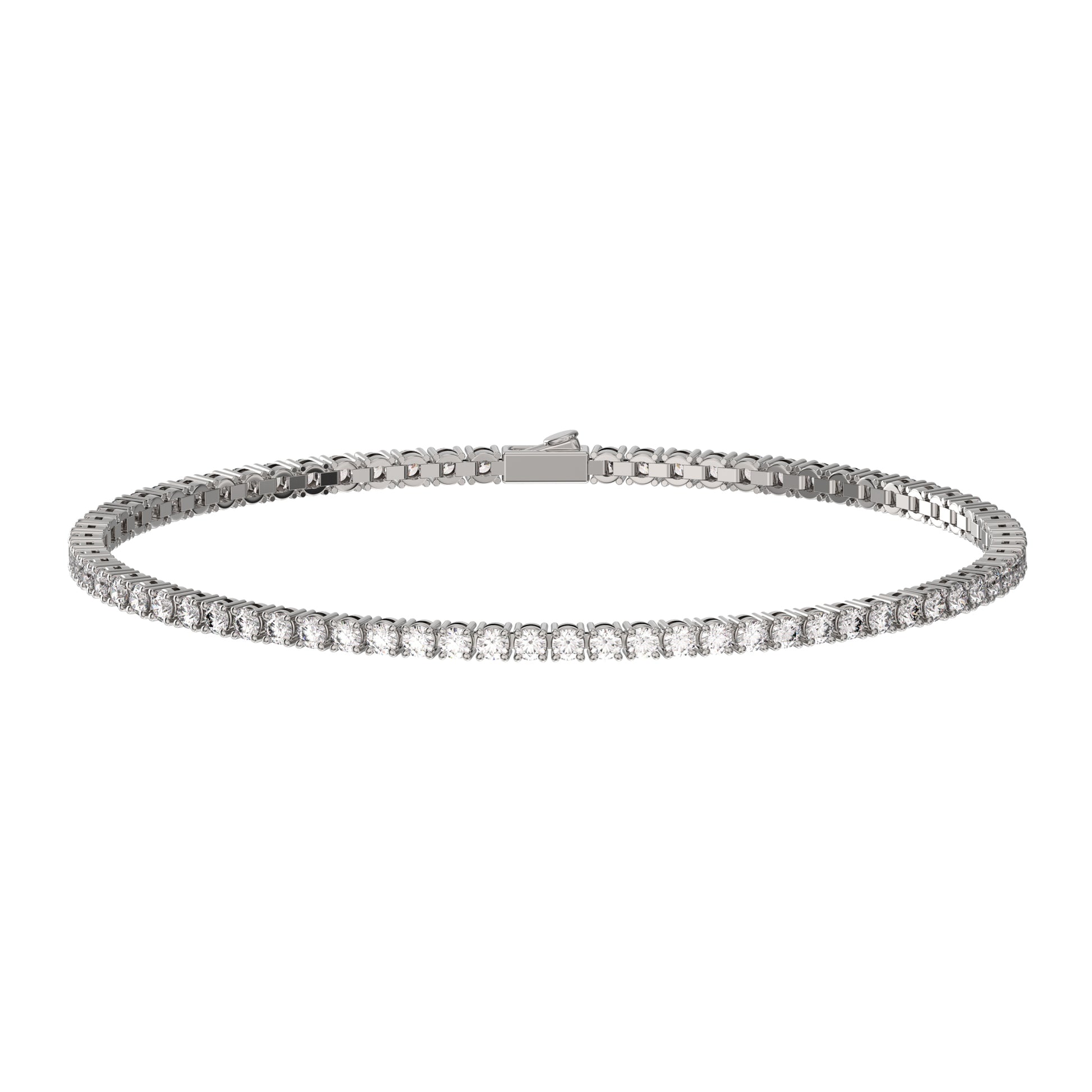 BRACCIALE PETITE TENNIS TITANIO SILVER E BRILLANTI LAB. - Tangredi Gioielleria