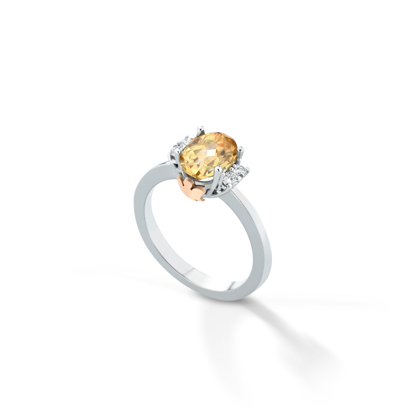 ANELLO ANGELO ORO DIAMANTI E CITRINO - Tangredi Gioielleria