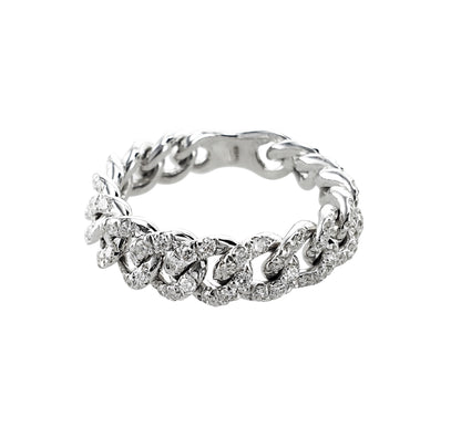ANELLO GROUMETTE ORO BIANCO E DIAMANTI - Tangredi Gioielleria