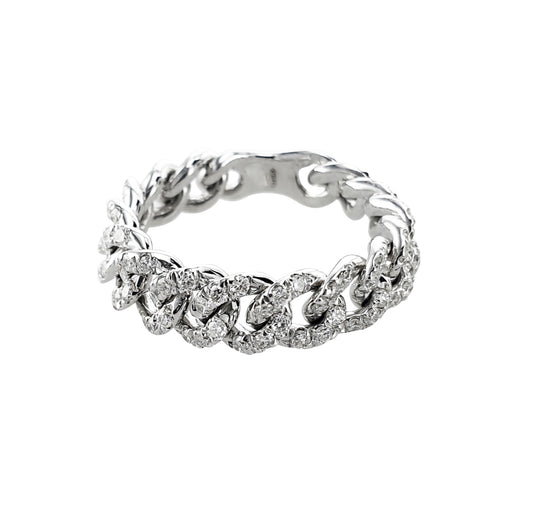 ANELLO GROUMETTE ORO BIANCO E DIAMANTI