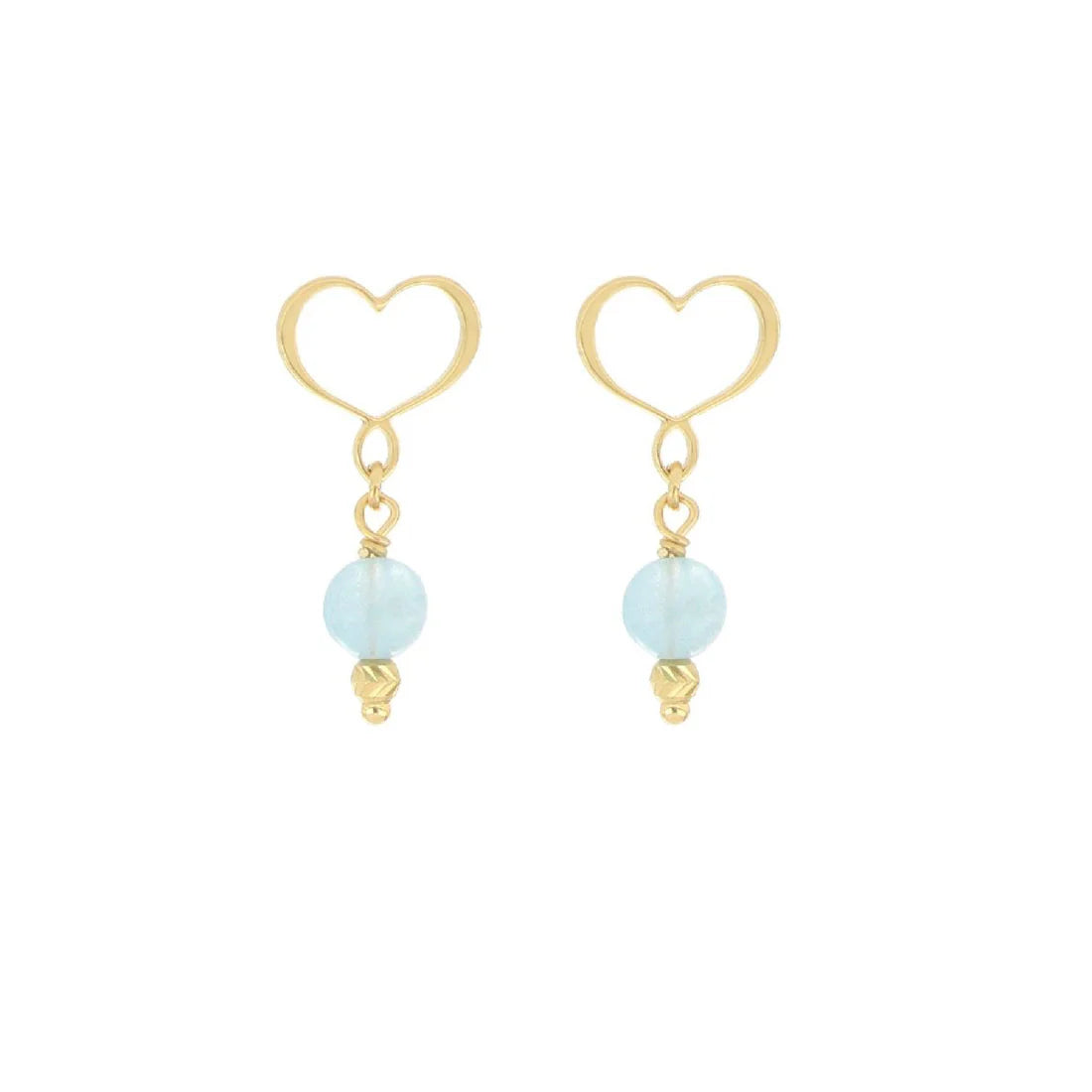ORECCHINI CUORE ACQUAMARINA