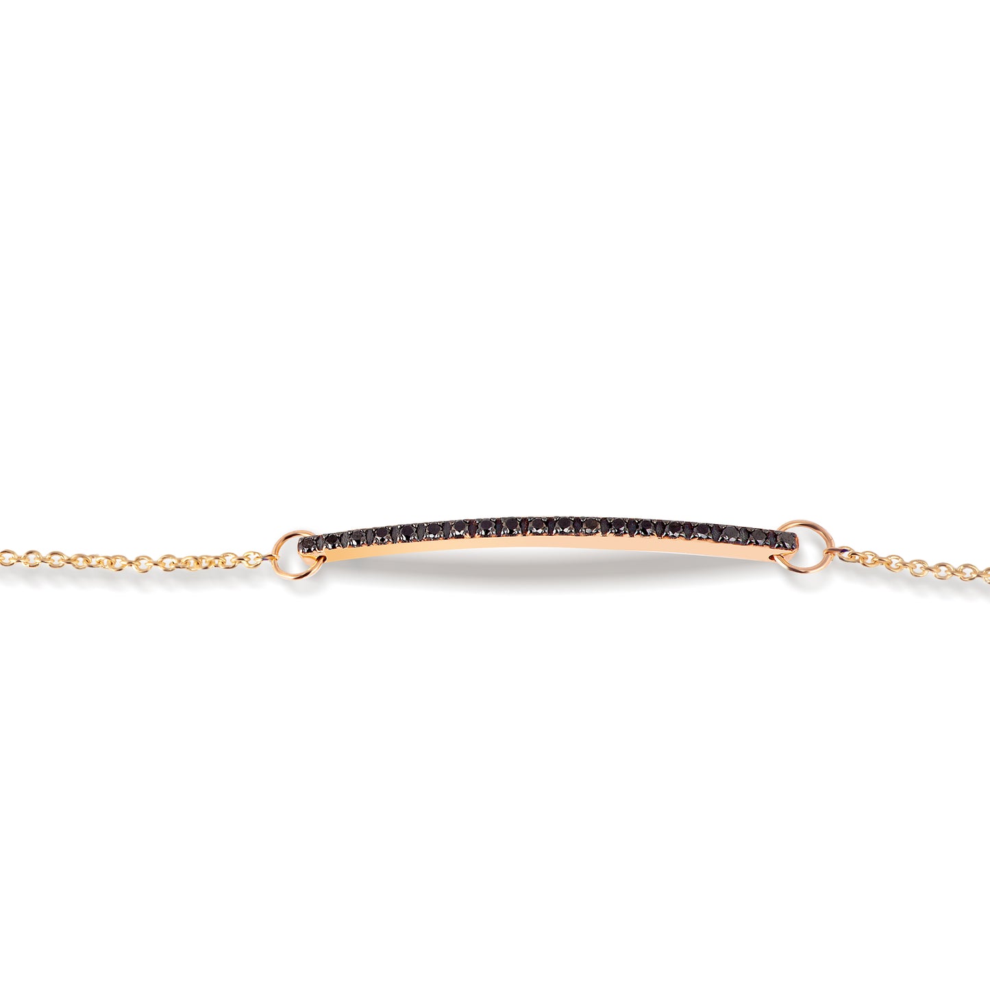 BRACCIALE BARRETTA ORO ROSA E DIAMANTI NERI