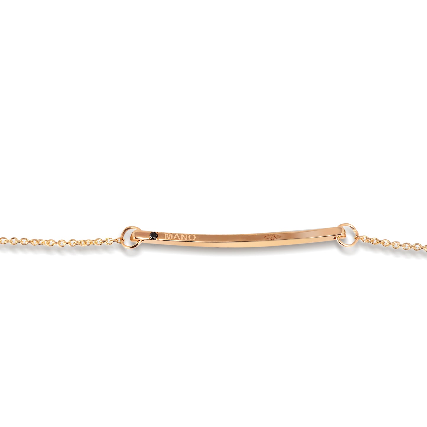BRACCIALE BARRETTA ORO ROSA E DIAMANTI NERI