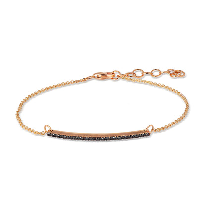 BRACCIALE BARRETTA ORO ROSA E DIAMANTI NERI