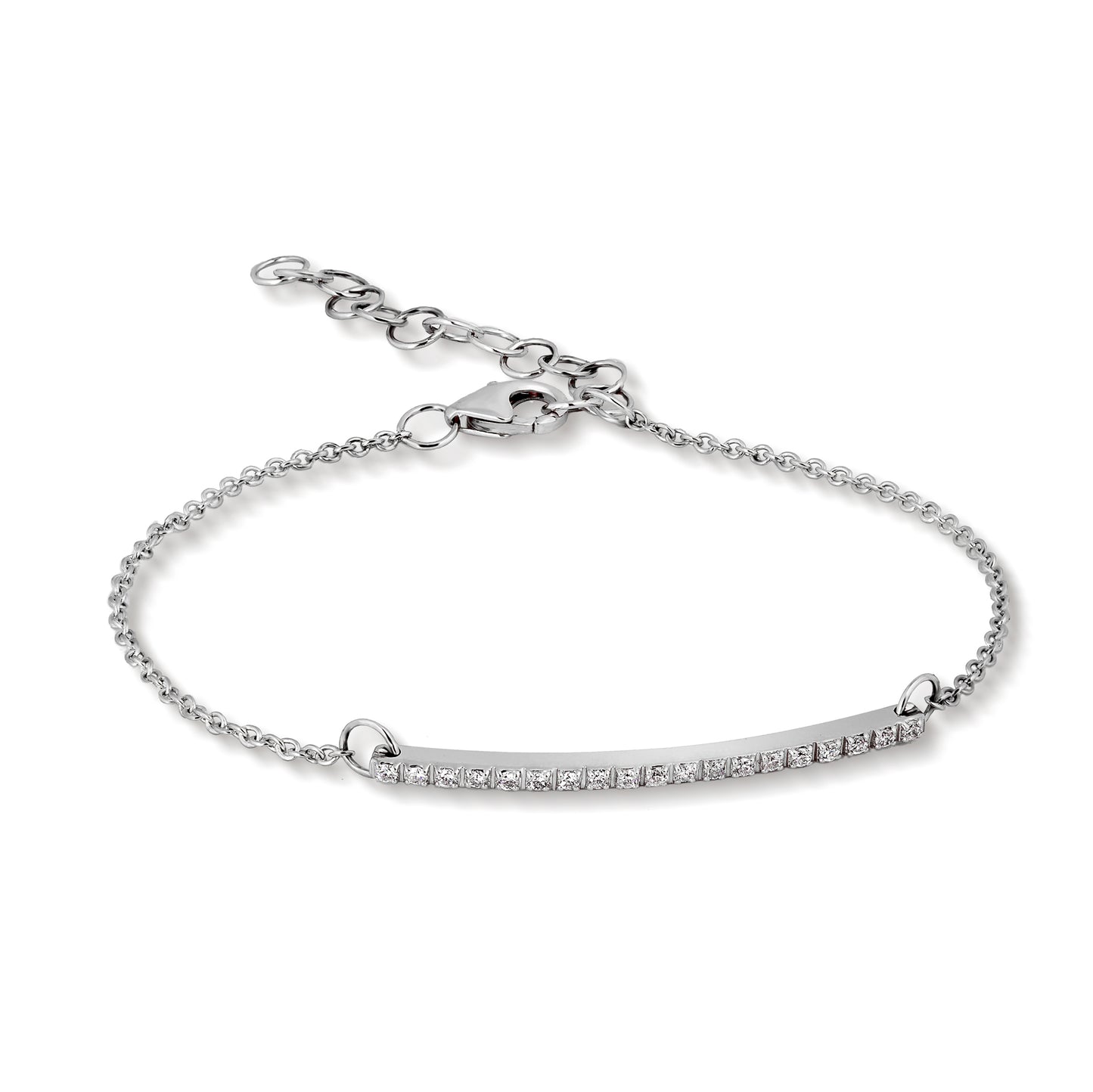 BRACCIALE BARRETTA ORO BIANCO E DIAMANTI
