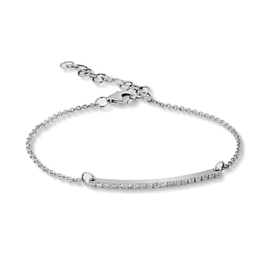 BRACCIALE BARRETTA ORO BIANCO E DIAMANTI - Tangredi Gioielleria