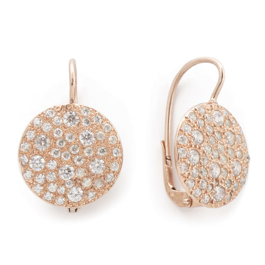 ORECCHINI MONACHELLA TONDO MEDIO ROSE'