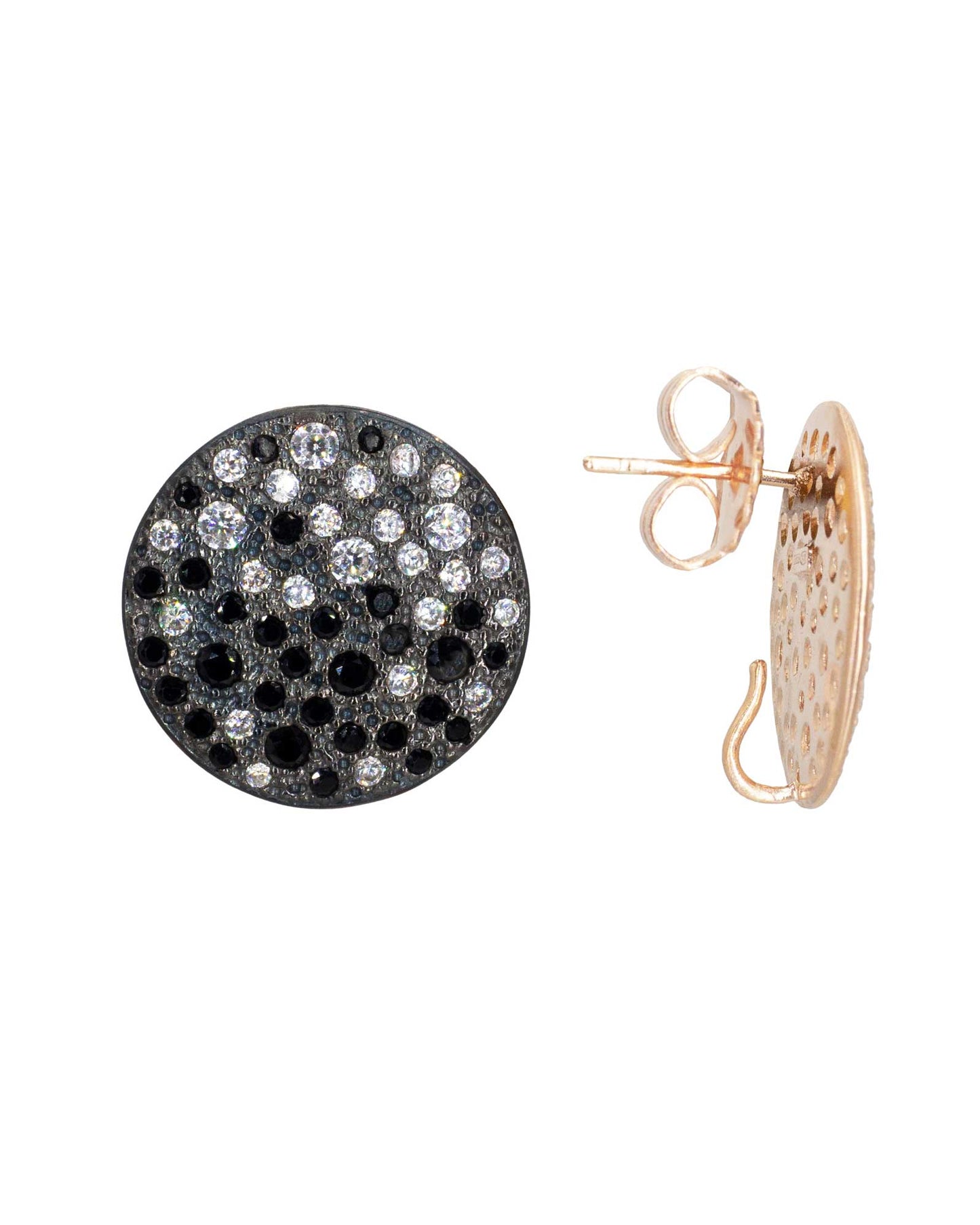 ORECCHINI TONDO GRANDE NERO