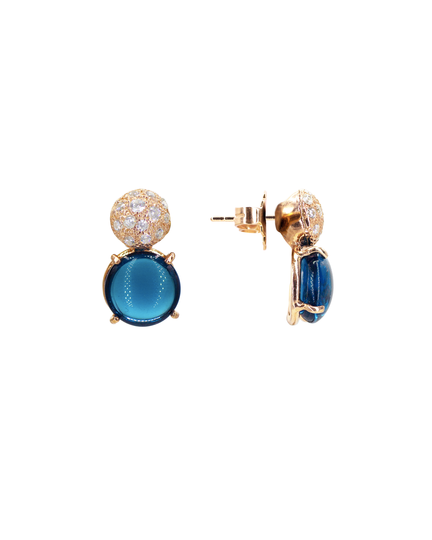 ORECCHINI PIETRA BLUE LONDON SASSOLINO D'AMARE