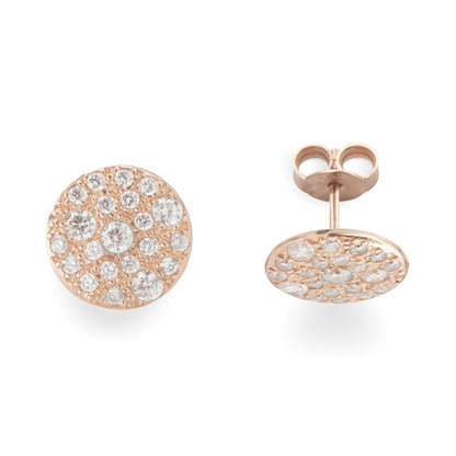 ORECCHINI A LOBO TONDO ROSE'