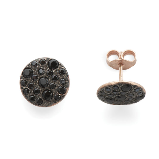 ORECCHINI A LOBO TONDO NERO