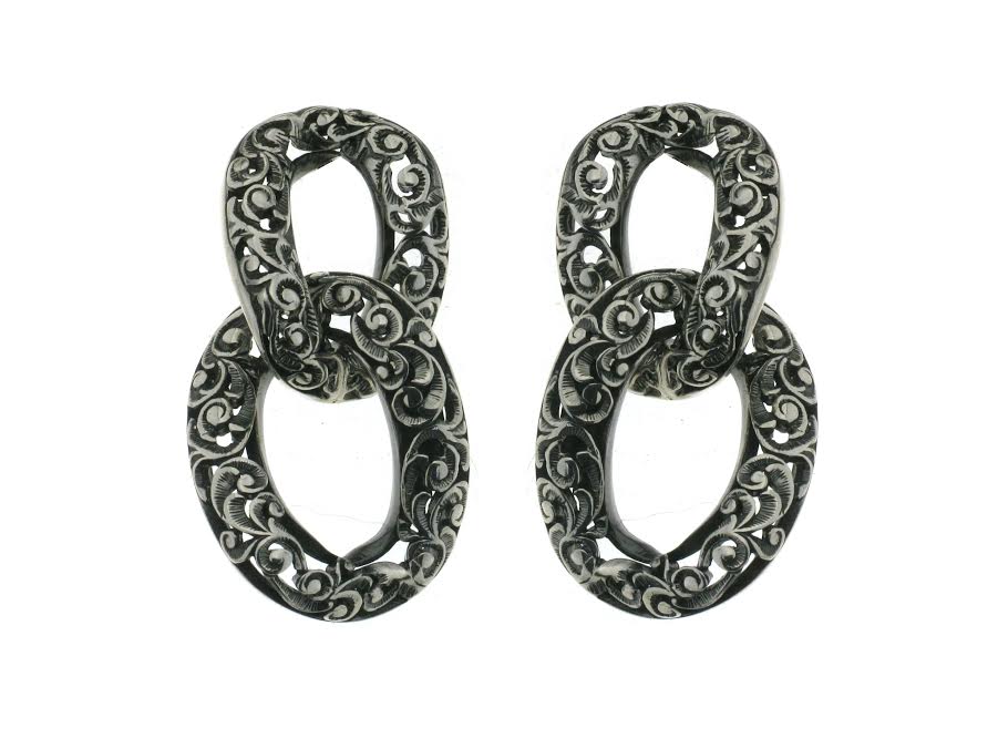 ORECCHINI GROUMETTE DOPPIA ARGENTO - Tangredi Gioielleria