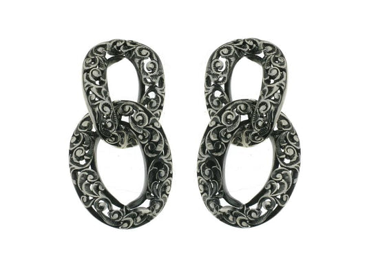 ORECCHINI GROUMETTE DOPPIA ARGENTO - Tangredi Gioielleria