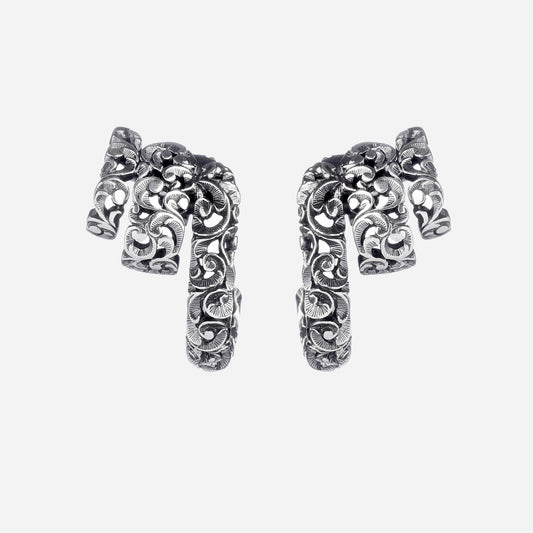 ORECCHINI LOBO TRIBALI ARGENTO - Tangredi Gioielleria