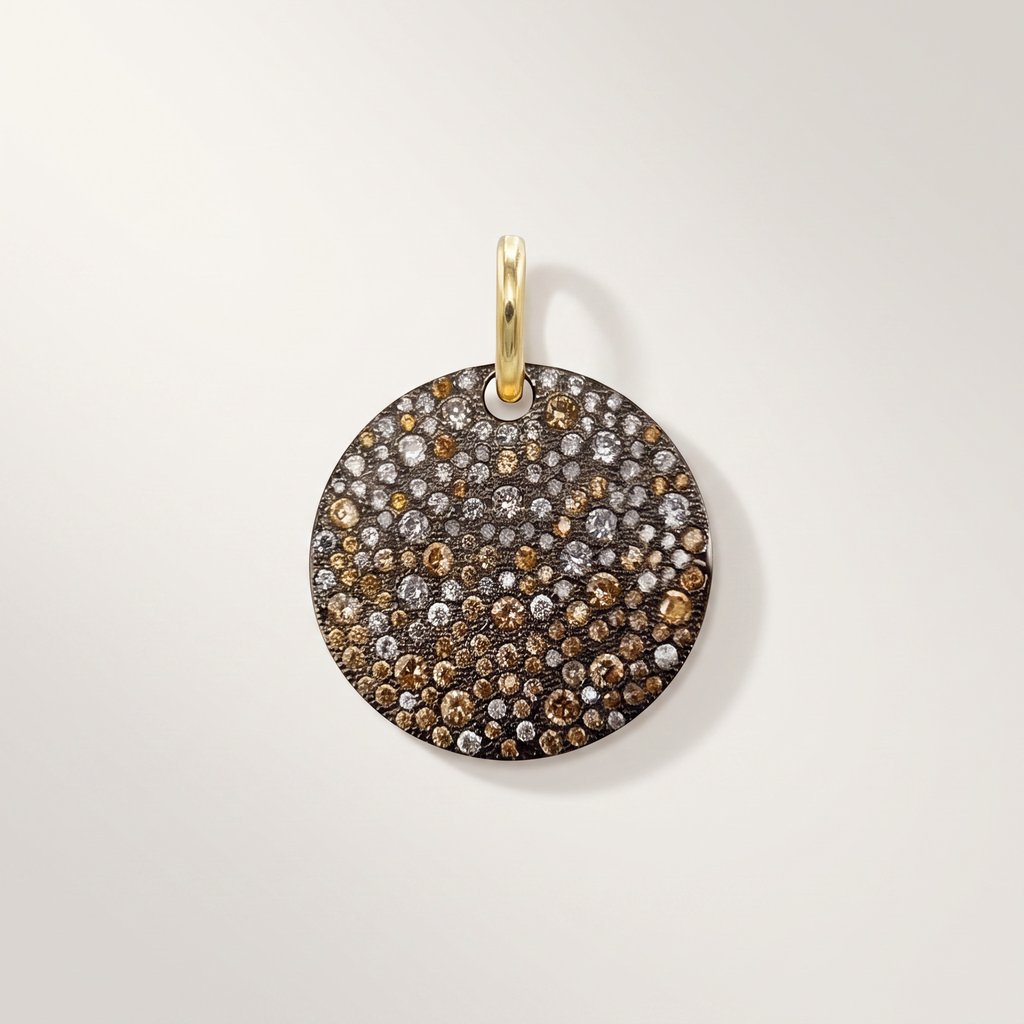 PENDENTE TONDO MAXI BROWN - Tangredi Gioielleria