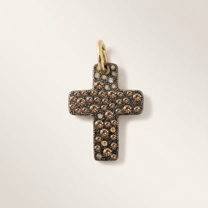 PENDENTE CROCE GRANDE BROWN - Tangredi Gioielleria