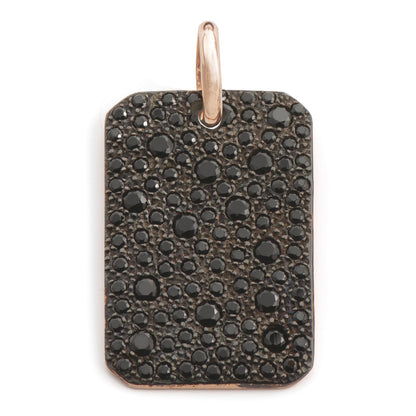 PENDENTE RETTANGOLARE GRANDE NERO