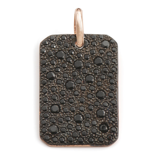 PENDENTE RETTANGOLARE GRANDE NERO