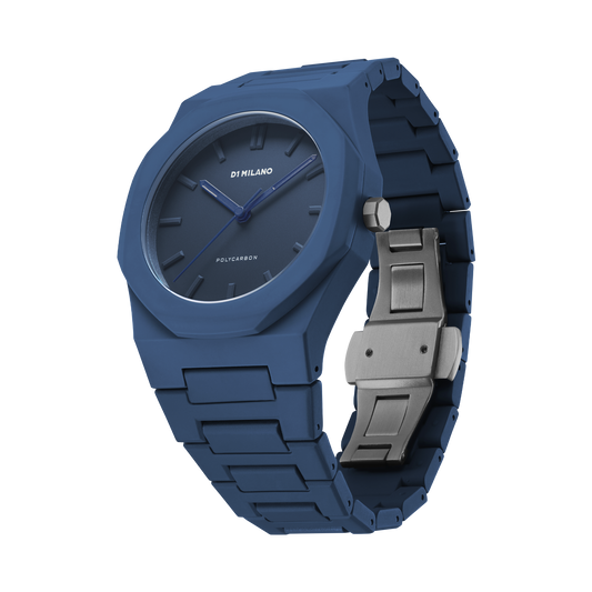 OROLOGIO POLYCARBON MONOCHROME BLUE - Tangredi Gioielleria