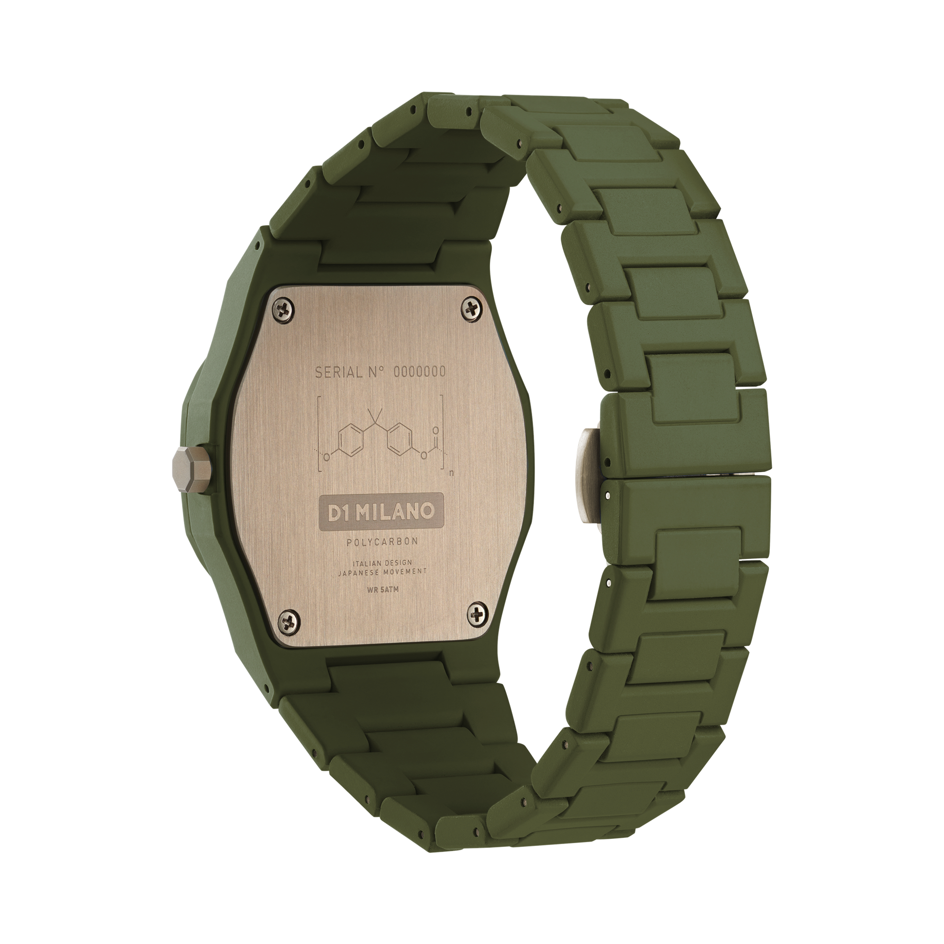 OROLOGIO POLYCARBON MONOCHROME GREEN - Tangredi Gioielleria