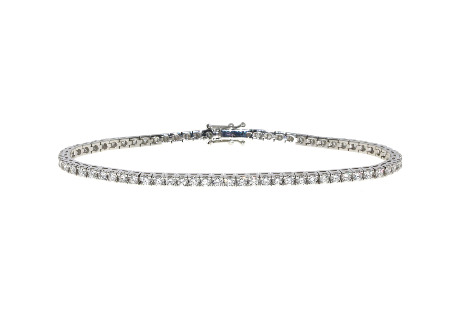 BRACCIALE TENNIS ORO BIANCO E DIAMANTI