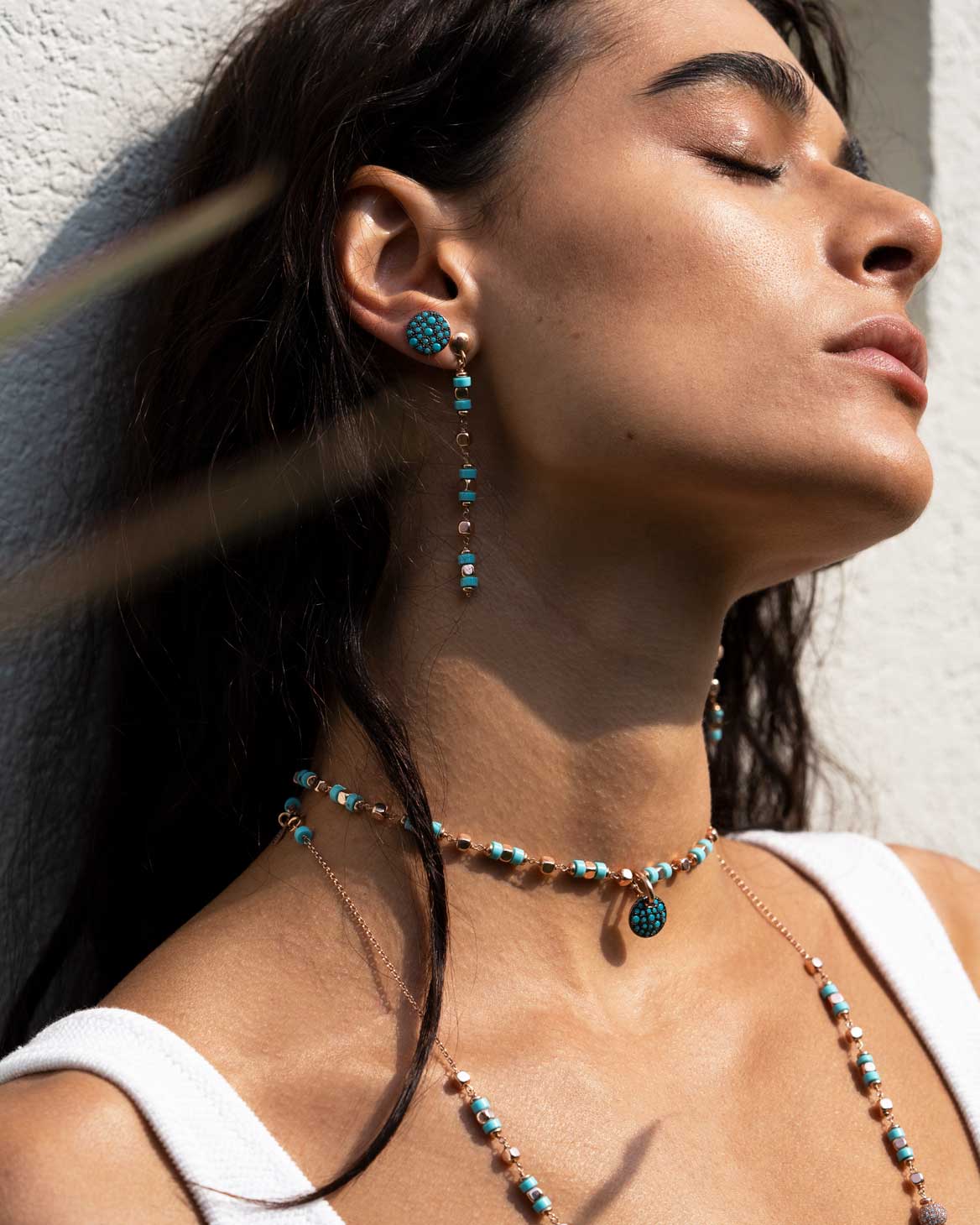 ORECCHINI A LOBO TONDO TANZANITE