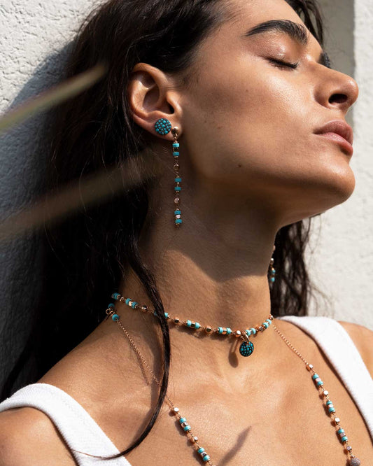 ORECCHINI A LOBO TONDO NERO