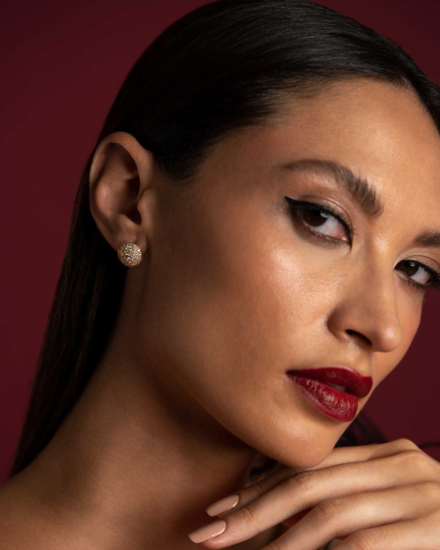 ORECCHINI A LOBO TONDO BOMBATO