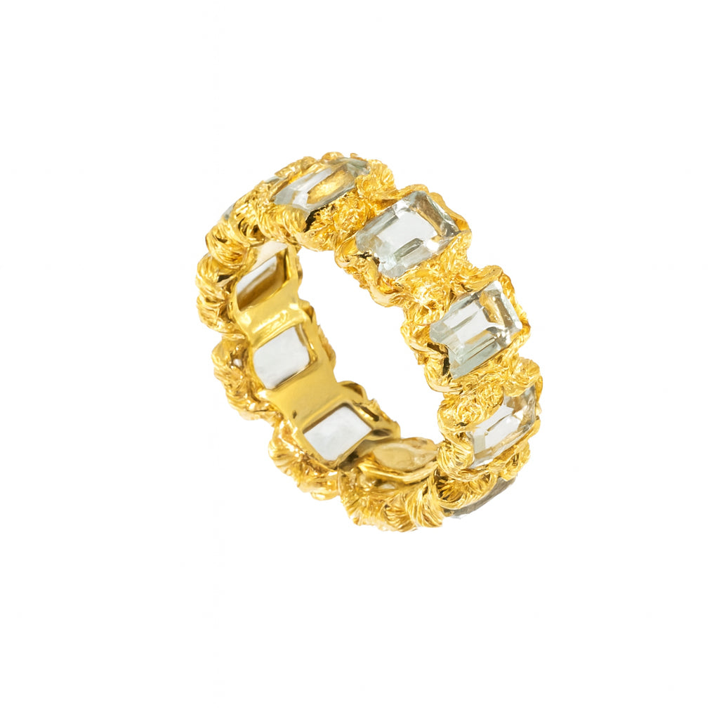 ANELLO ETERNITY DORATO CON CRISTALLI DI ROCCA - Tangredi Gioielleria