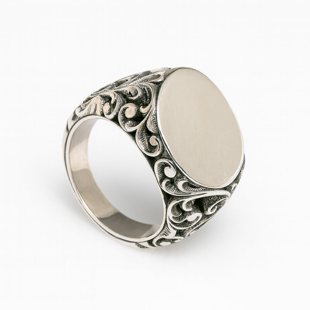 ANELLO CHEVALIER SATIN ARGENTO - Tangredi Gioielleria