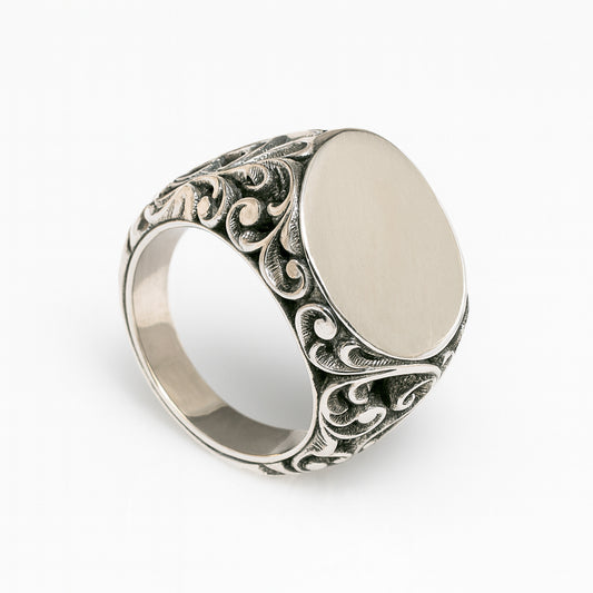 ANELLO CHEVALIER SATIN ARGENTO - Tangredi Gioielleria