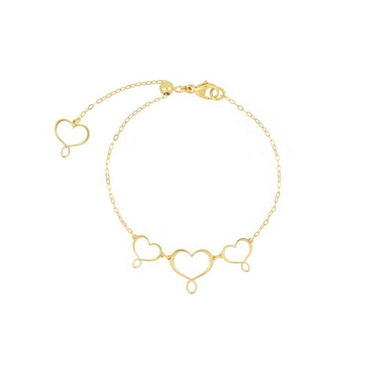 BRACCIALE TRE CUORI - Tangredi Gioielleria