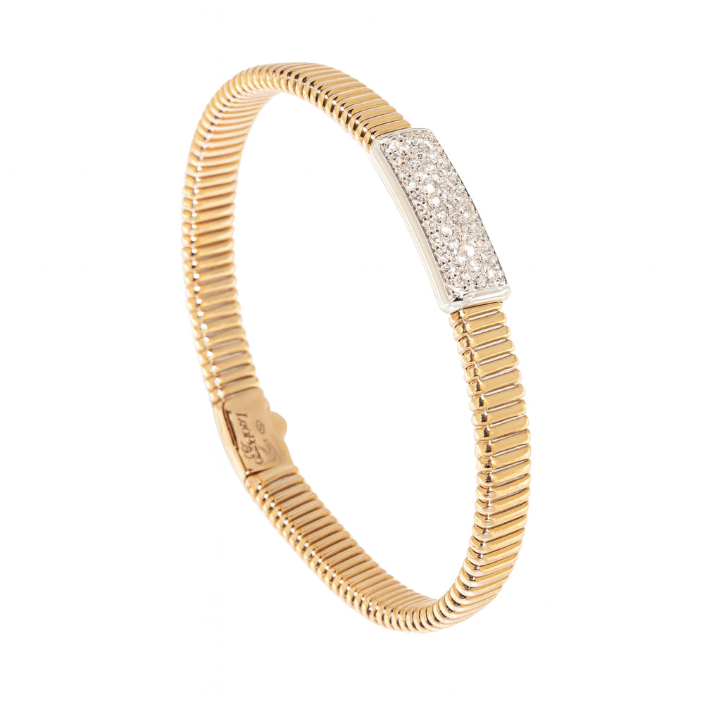BRACCIALE TUBOGAS ORO ROSA E DIAMANTI - Tangredi Gioielleria