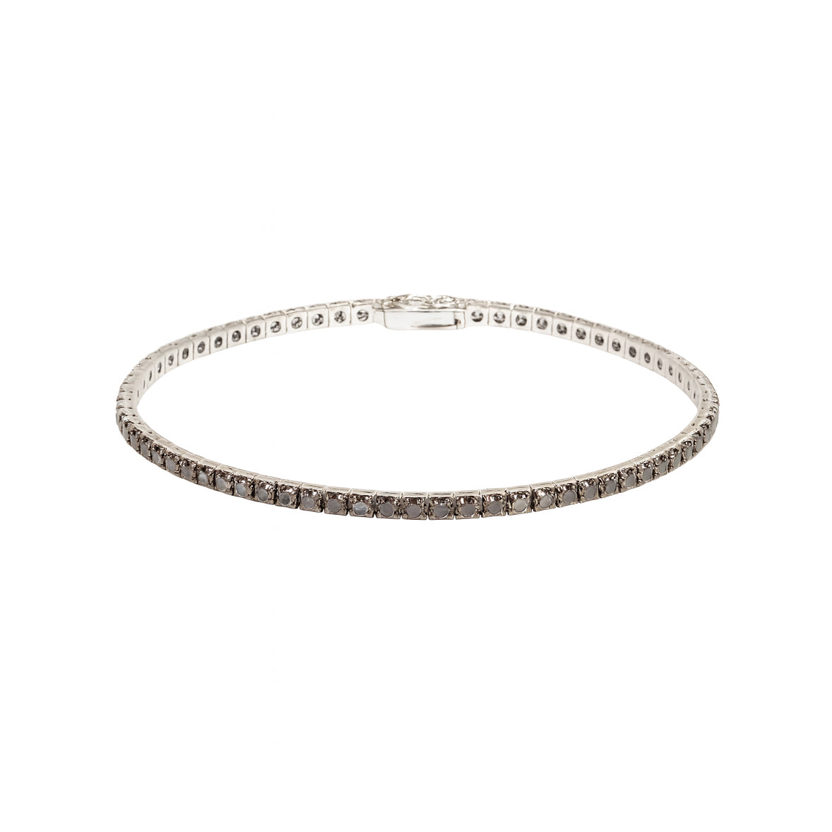 BRACCIALE TENNIS ORO E DIAMANTI NERI